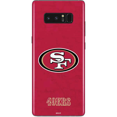 NFL San Francisco 49ers Distressed Galaxy Note 8 Skin
