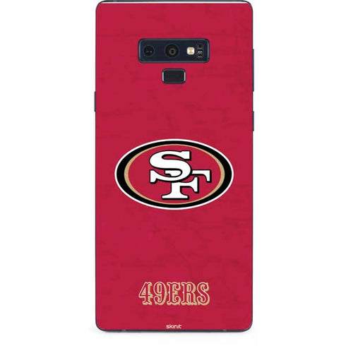 NFL San Francisco 49ers Distressed Galaxy Note 9 Skin