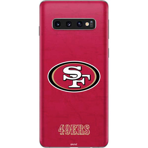NFL San Francisco 49ers Distressed Galaxy S10 Skin