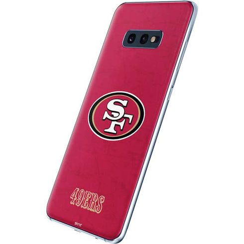 NFL San Francisco 49ers Distressed Galaxy S10e Skin