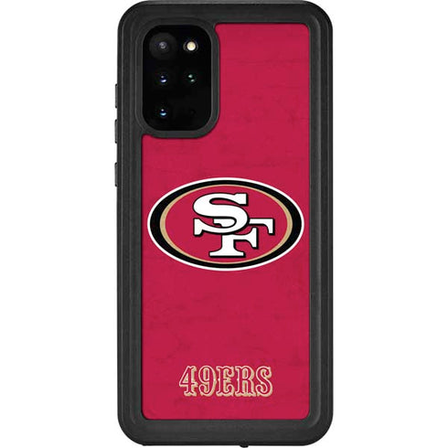 NFL San Francisco 49ers Distressed Galaxy S20 Plus Waterproof Case