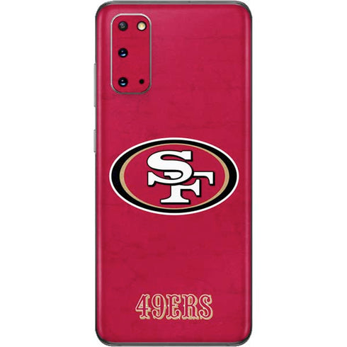 NFL San Francisco 49ers Distressed Galaxy S20 Skin