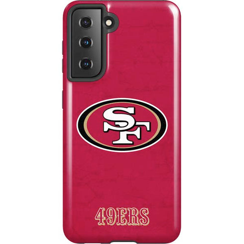 NFL San Francisco 49ers Distressed Galaxy S21 5G Pro Case