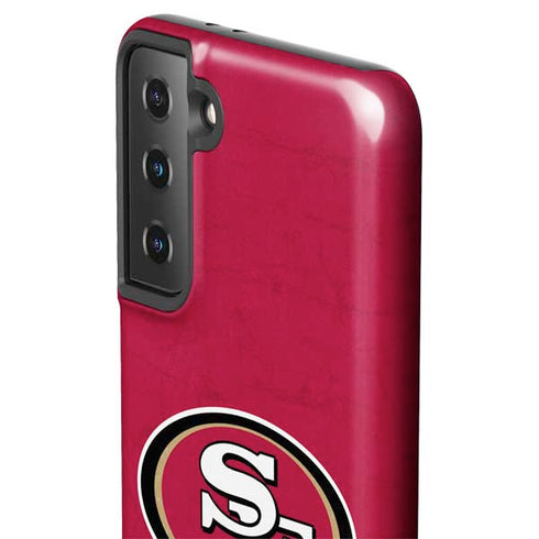 NFL San Francisco 49ers Distressed Galaxy S21 FE Pro Case
