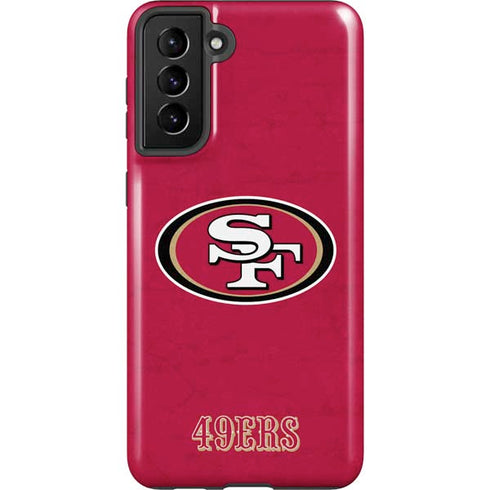 NFL San Francisco 49ers Distressed Galaxy S21 Plus 5G Pro Case