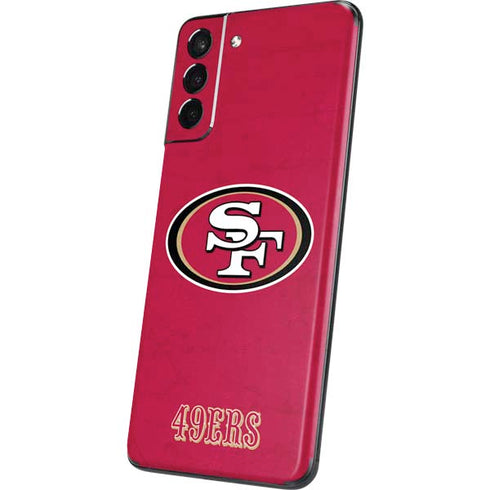 NFL San Francisco 49ers Distressed Galaxy S21 Plus 5G Skin