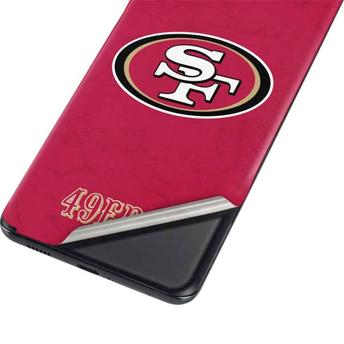 NFL San Francisco 49ers Distressed Galaxy S21 Plus 5G Skin
