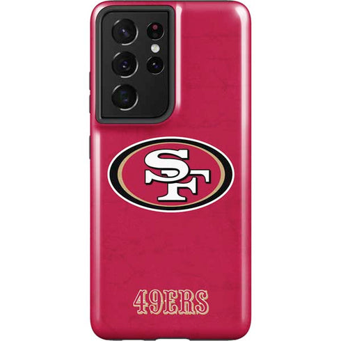 NFL San Francisco 49ers Distressed Galaxy S21 Ultra 5G Pro Case