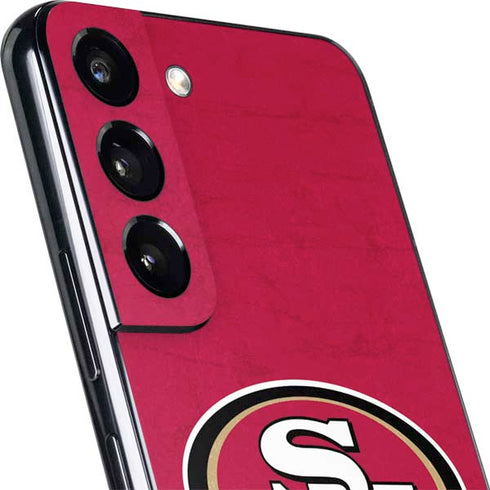 NFL San Francisco 49ers Distressed Galaxy S22 Plus Skin
