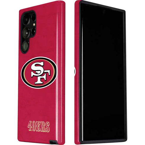 NFL San Francisco 49ers Distressed Galaxy S22 Ultra Pro Case