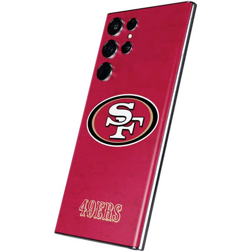 NFL San Francisco 49ers Distressed Galaxy S22 Ultra Skin