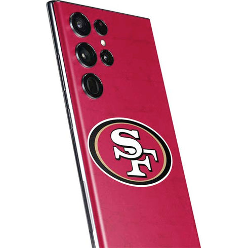NFL San Francisco 49ers Distressed Galaxy S22 Ultra Skin