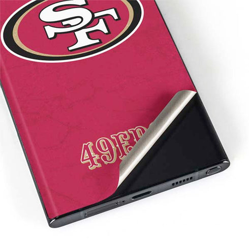 NFL San Francisco 49ers Distressed Galaxy S22 Ultra Skin