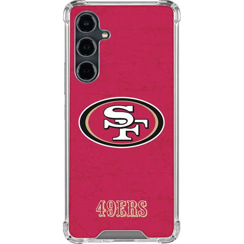 NFL San Francisco 49ers Distressed Galaxy S23 FE Clear Case