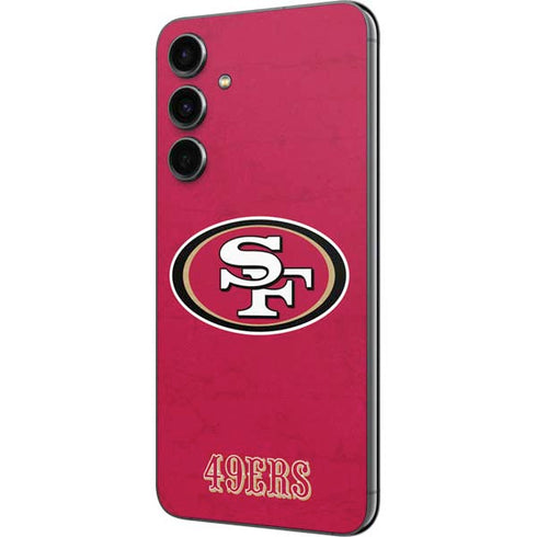NFL San Francisco 49ers Distressed Galaxy S23 FE Skin