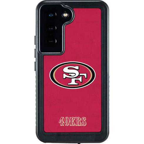 NFL San Francisco 49ers Distressed Galaxy S23 Waterproof Case