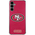 NFL San Francisco 49ers Distressed Galaxy S24 Plus Clear Case
