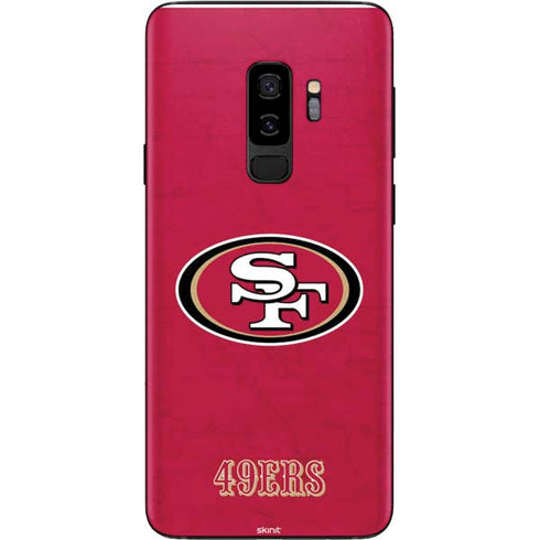 NFL San Francisco 49ers Distressed Galaxy S9 Plus Skin