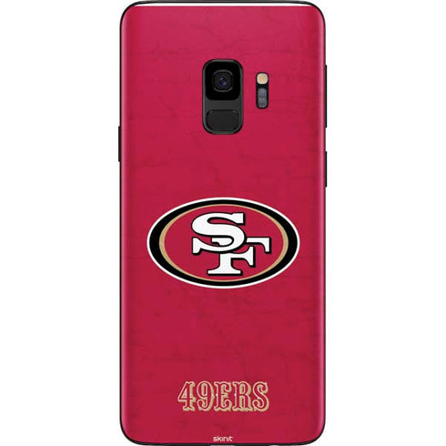 NFL San Francisco 49ers Distressed Galaxy S9 Skin