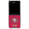 NFL San Francisco 49ers Distressed Galaxy Z Flip5 5G Clear Case