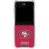 NFL San Francisco 49ers Distressed Galaxy Z Flip5 5G Clear Case