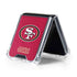 NFL San Francisco 49ers Distressed Galaxy Z Flip5 5G Clear Case