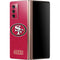 NFL San Francisco 49ers Distressed Galaxy Z Fold2 5G Skin