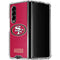NFL San Francisco 49ers Distressed Galaxy Z Fold4 5G Clear Case