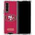 NFL San Francisco 49ers Distressed Galaxy Z Fold4 5G Clear Case