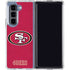 NFL San Francisco 49ers Distressed Galaxy Z Fold5 5G Clear Case