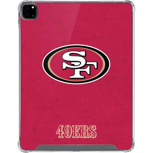 NFL San Francisco 49ers Distressed iPad Pro 12.9in (2020) Clear Case