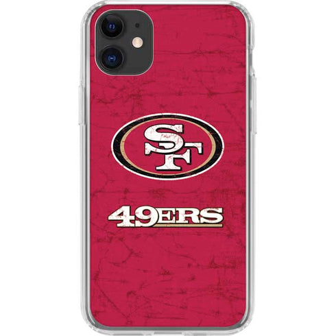NFL San Francisco 49ers Distressed iPhone 11 Clear Case
