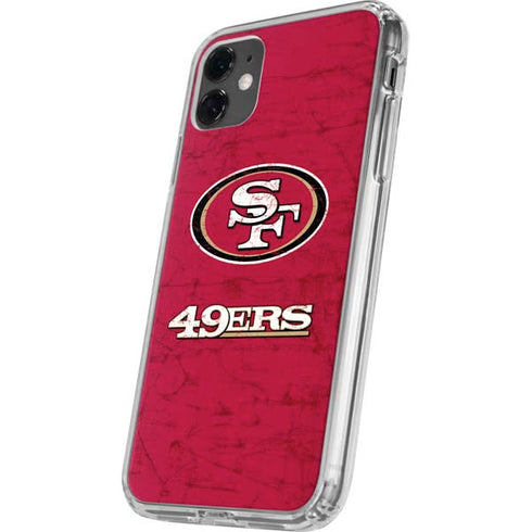 NFL San Francisco 49ers Distressed iPhone 11 Clear Case