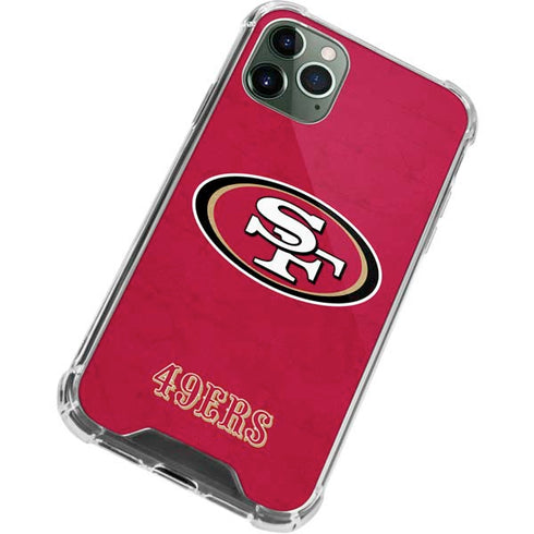 NFL San Francisco 49ers Distressed iPhone 11 Pro Max Clear Case