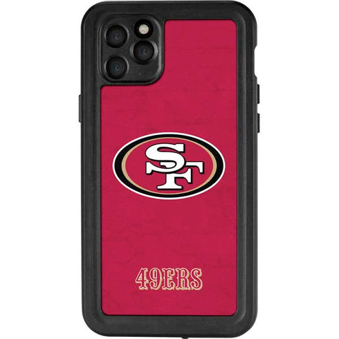 NFL San Francisco 49ers Distressed iPhone 11 Pro Max Waterproof Case