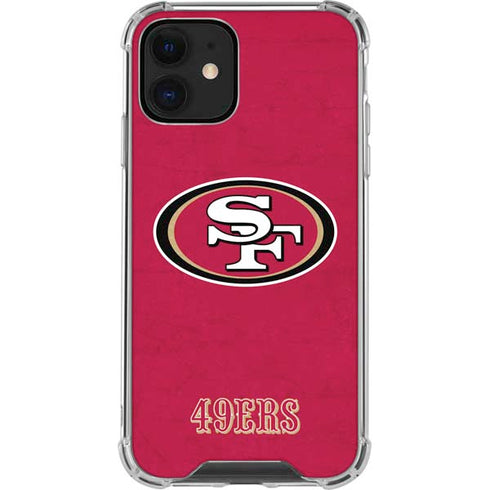 NFL San Francisco 49ers Distressed iPhone 12 Mini Clear Case