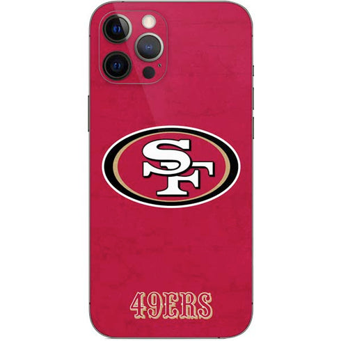 NFL San Francisco 49ers Distressed iPhone 12 Pro Max Skin