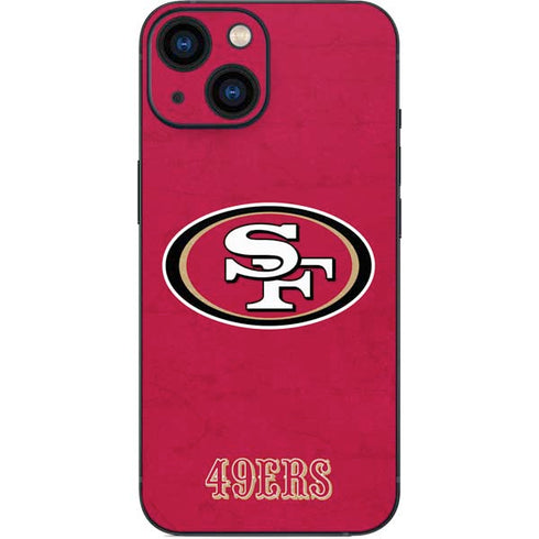 NFL San Francisco 49ers Distressed iPhone 13 Mini Skin