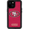 NFL San Francisco 49ers Distressed iPhone 13 Mini Waterproof Case