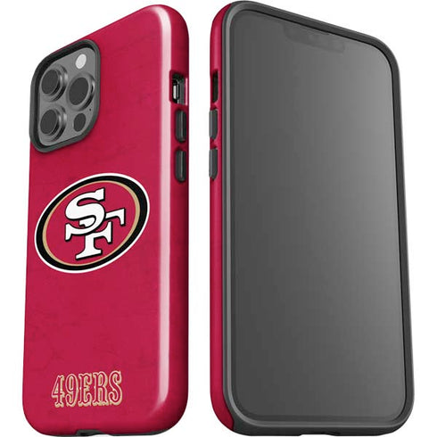 NFL San Francisco 49ers Distressed iPhone 13 Pro Max Impact Case