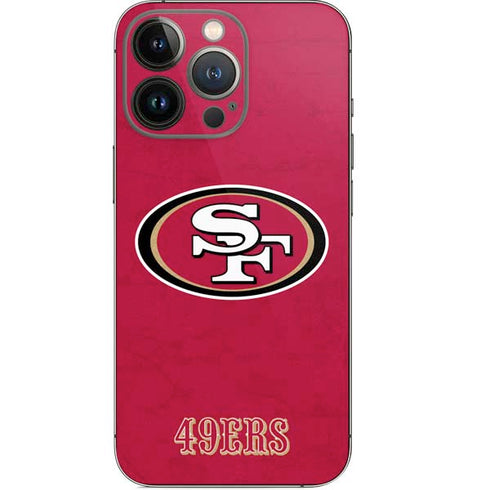 NFL San Francisco 49ers Distressed iPhone 13 Pro Skin