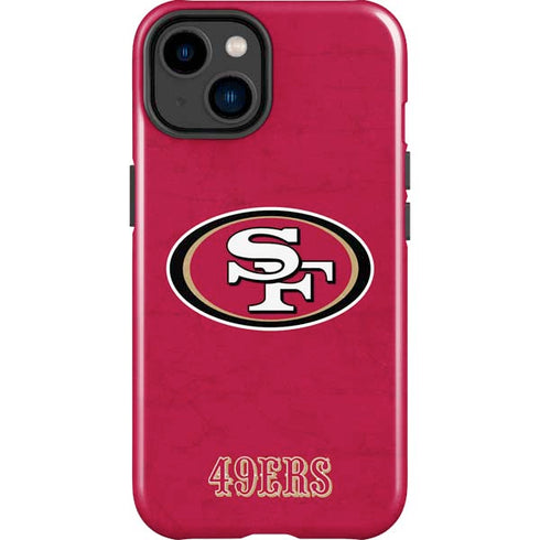 NFL San Francisco 49ers Distressed iPhone 14 Plus Impact Case