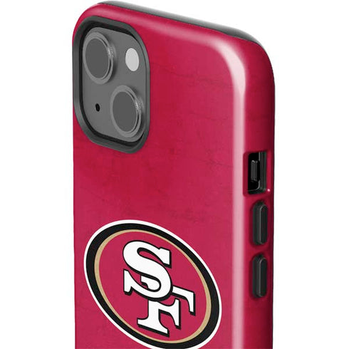 NFL San Francisco 49ers Distressed iPhone 14 Plus Impact Case