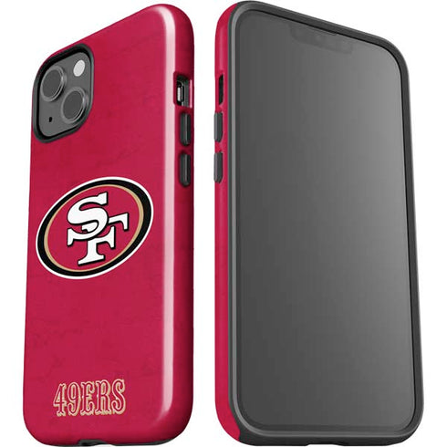 NFL San Francisco 49ers Distressed iPhone 14 Plus Impact Case