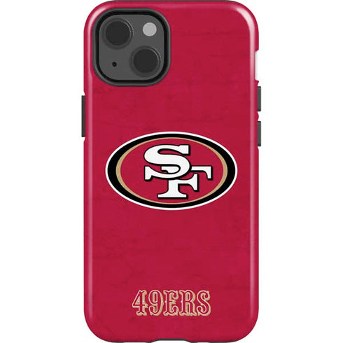 NFL San Francisco 49ers Distressed iPhone 15 Impact Case