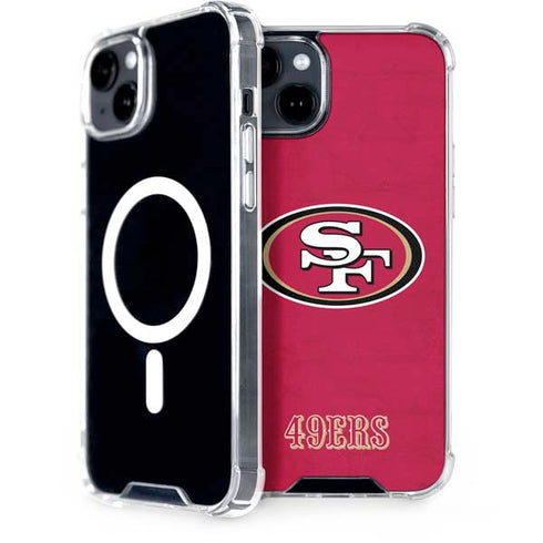 NFL San Francisco 49ers Distressed iPhone 14 Plus MagSafe Case