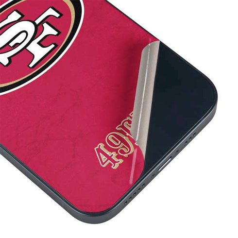 NFL San Francisco 49ers Distressed iPhone 15 Plus Skin