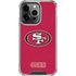 NFL San Francisco 49ers Distressed iPhone 14 Pro Clear Case