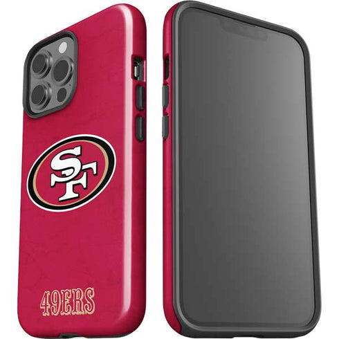 NFL San Francisco 49ers Distressed iPhone 15 Pro Max Impact Case