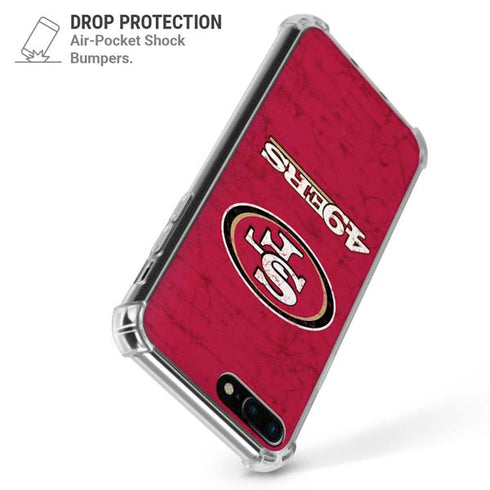 NFL San Francisco 49ers Distressed iPhone 7/8 Plus Clear Case
